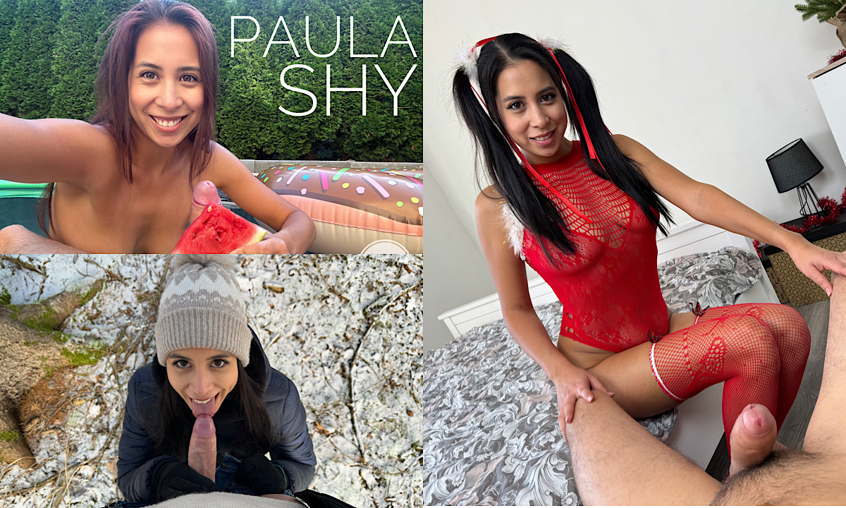 Paula Shy performs in a 180-degree 4K VR compilation with 60 FPS premium production quality.
