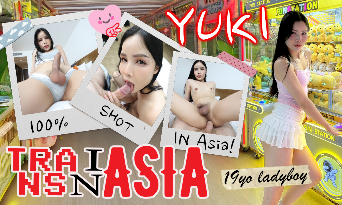 YUKI performs oral and anal sex in a POV setting as a petite ladyboy in this 60 FPS VR video by TRANSinAsia