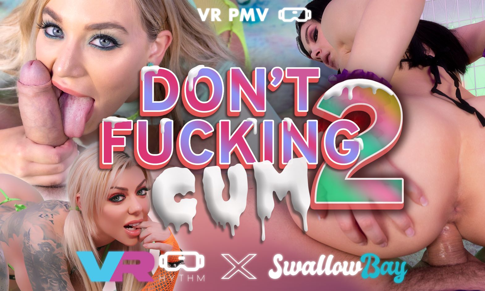 Compilation of VR PMV scenes featuring 180 degree 3D views and 4K resolution in a premium sixty frames per second production by VRhythm