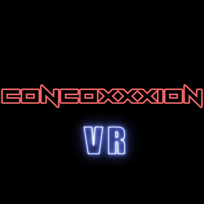 Concoxxxion VR studio logo — 48 immersive virtual reality adult scenes produced for headsets like Quest 3 and Vive.