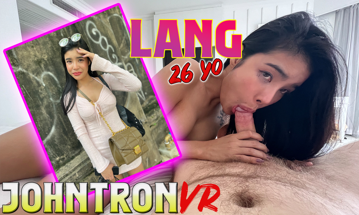 Brunette model Lang receives a facial in a JohnTronVR 4K POV scene filmed at 60 frames per second.