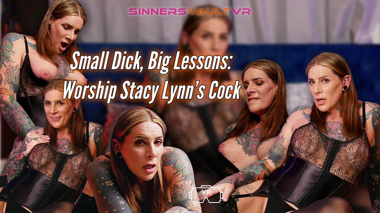 Stacy Lynn performs a solo anal scene in 4K VR with 180 degree passthrough views
