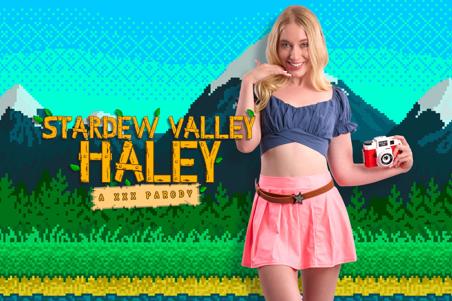 Kallie Taylor in Haley cosplay receives a POV blowjob in a Stardew Valley parody with 60 FPS VR visuals