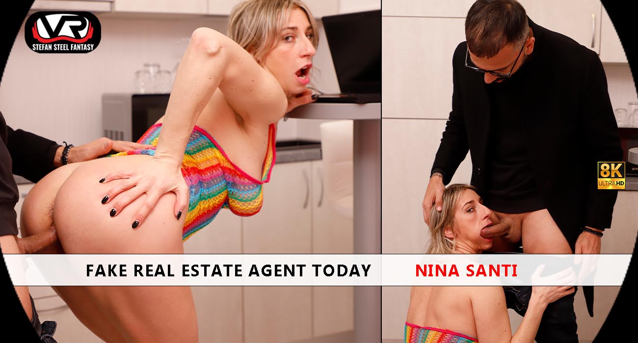 Nina Santi performs a handjob and blowjob as a fake real estate agent in a Stefan Steel Fantasy 4K VR video