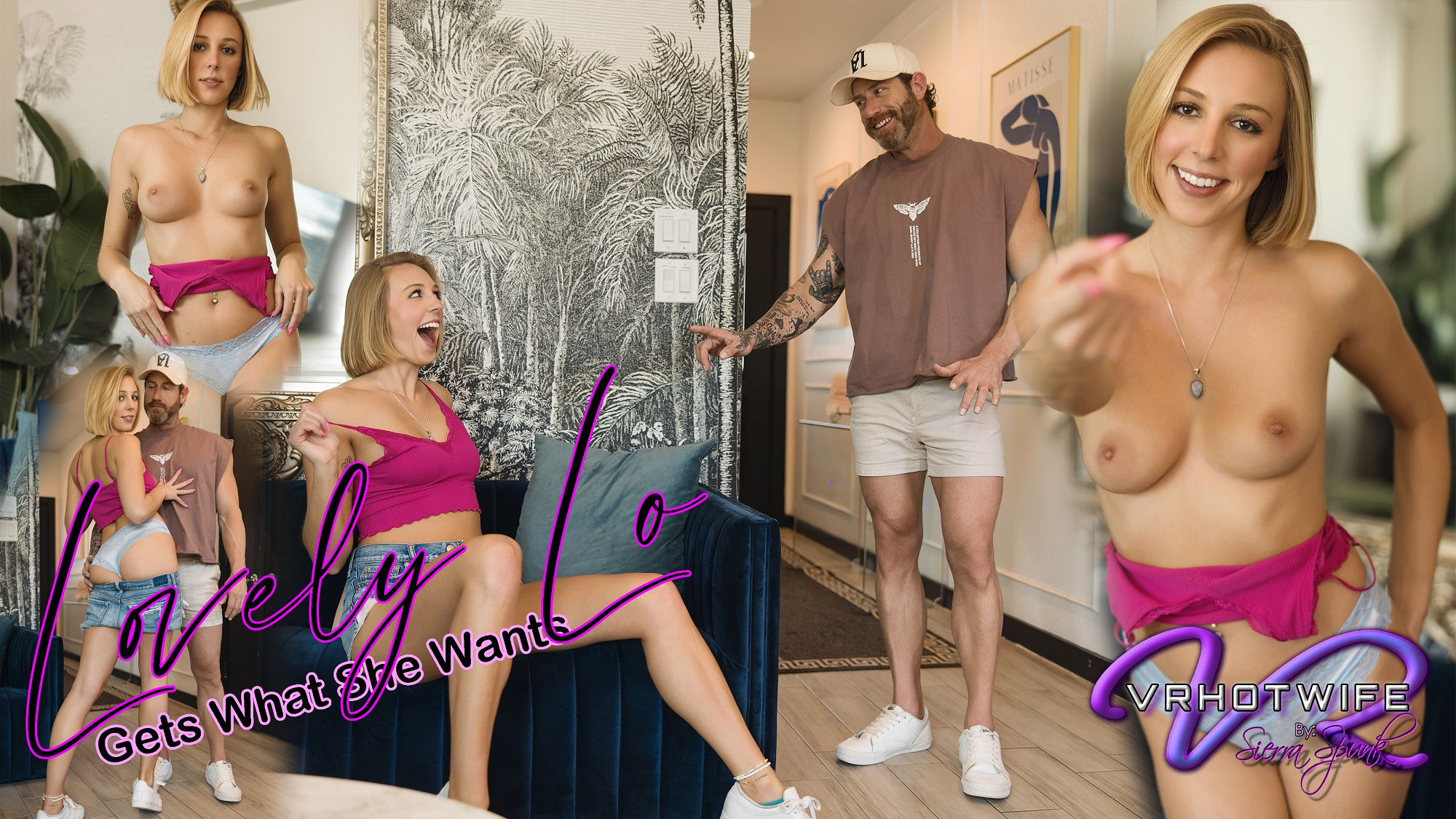 Lovely Lo performs oral sex on a partner in a non-POV VRHotwife 4K VR scene with 60 FPS quality.
