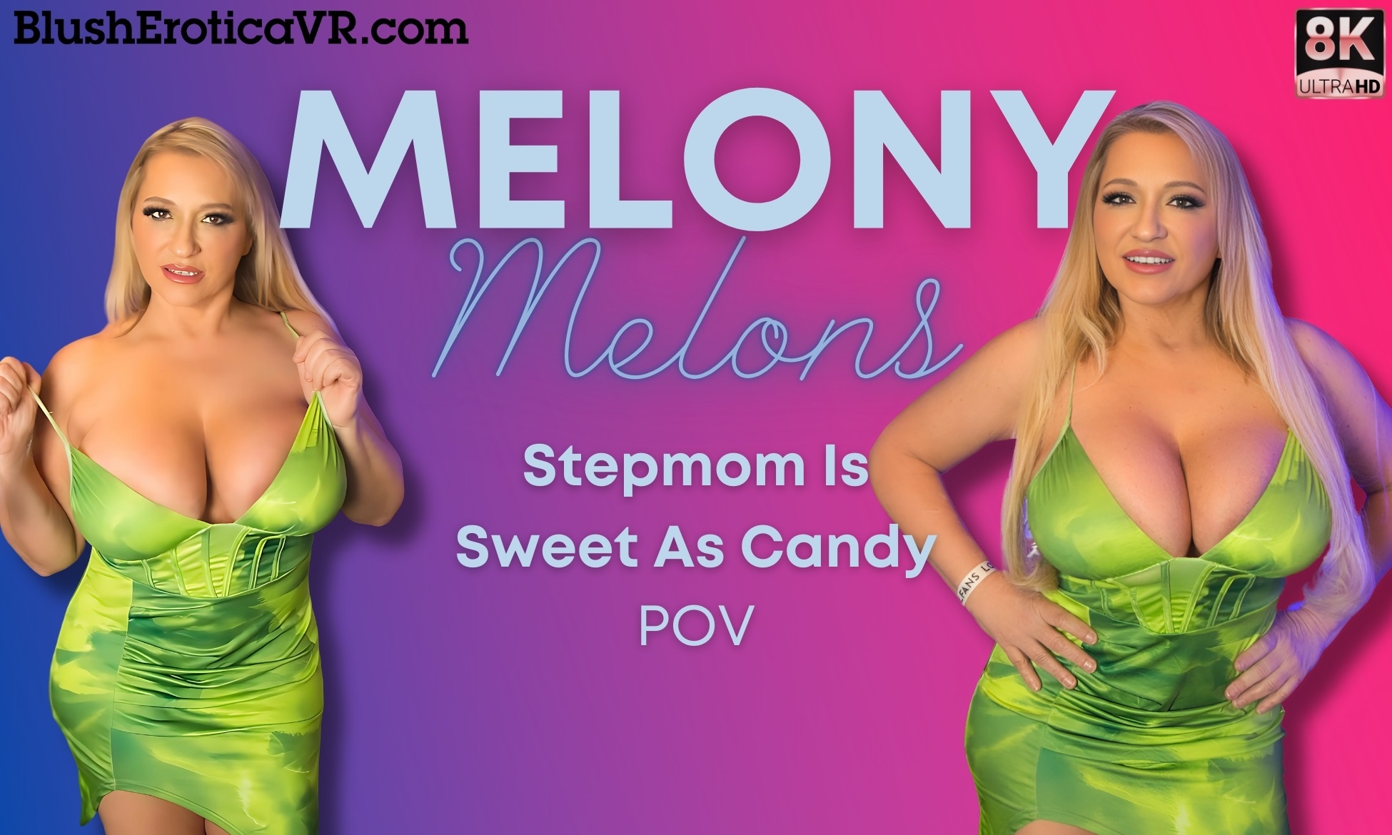 Melony Melons performs a step family fantasy in 4K VR POV with 60 FPS smoothness.