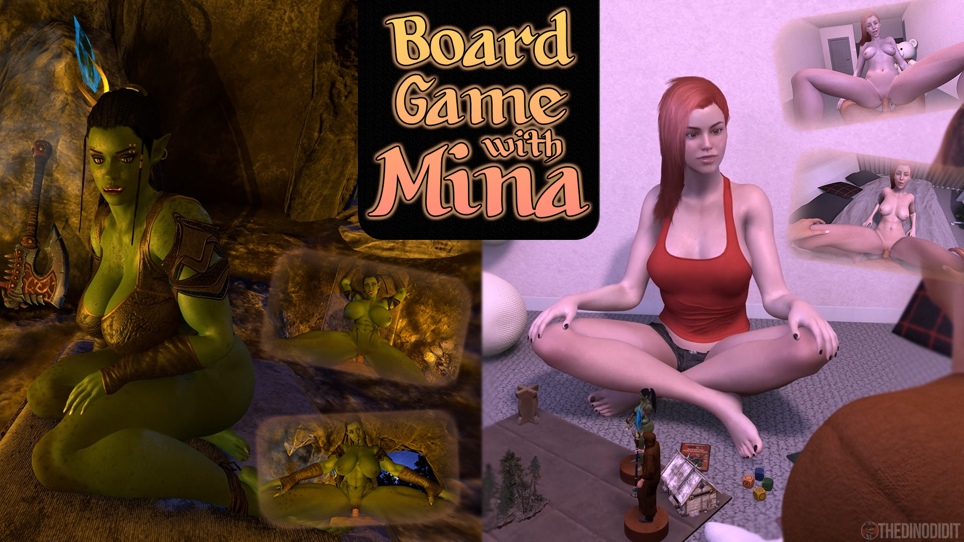 VR POV scene featuring a blowjob during a board game in 4K 60 FPS with 180 degree passthrough by TheDinoDidIt