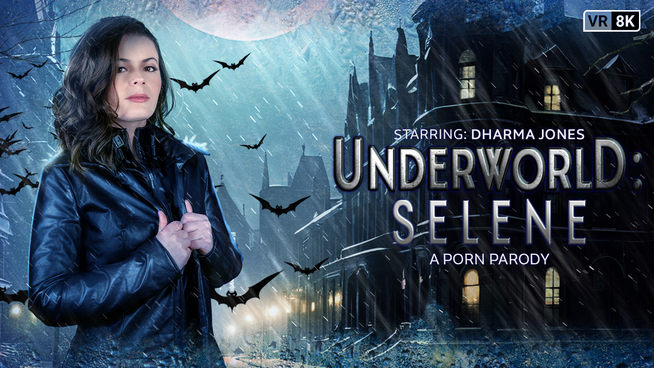 Dharma Jones in Selene cosplay performs a POV blowjob in 4K VR with 60 FPS passthrough visuals.