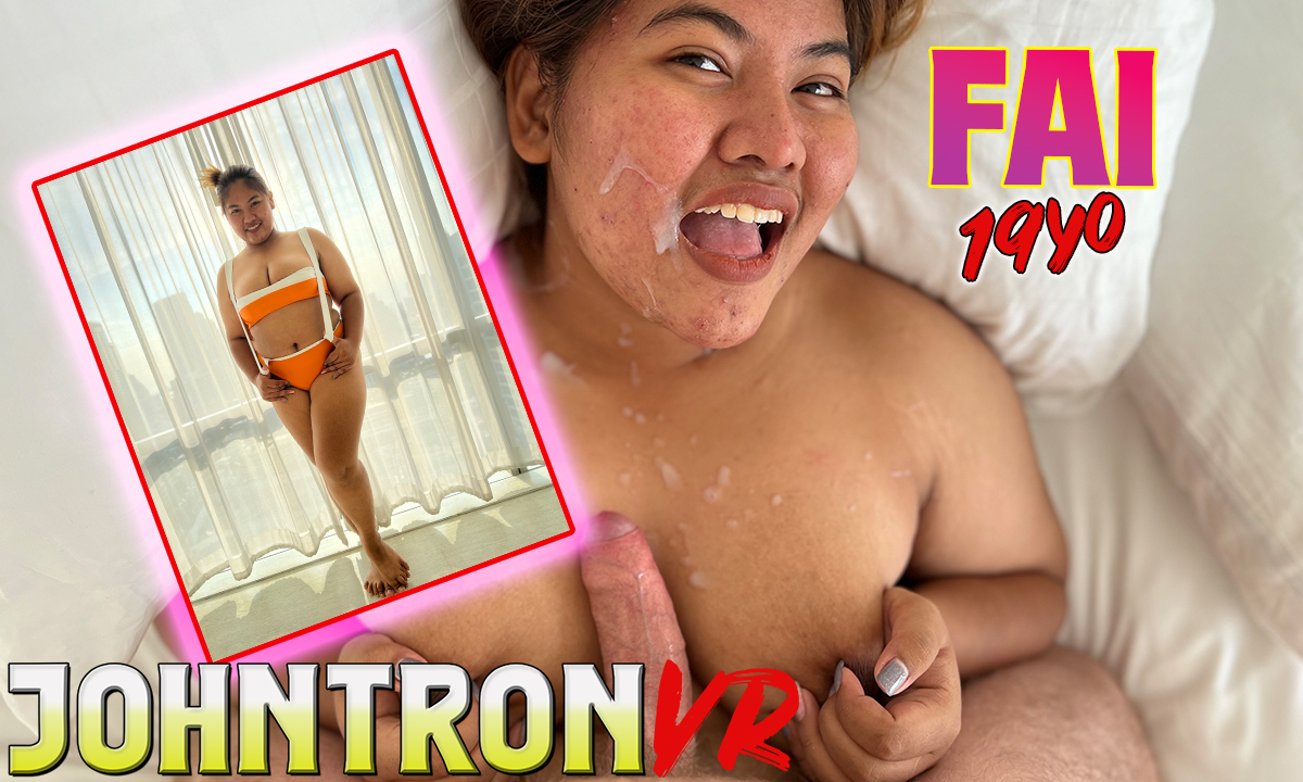 Fai the Thai maid performs a POV sexual act in a bedroom setting with 4K resolution and VR passthrough technology.