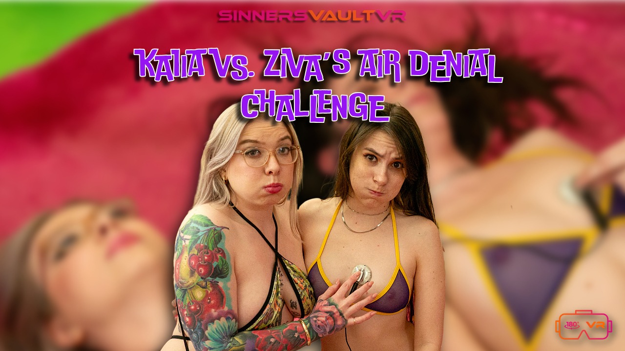 Kaiia Eve and Ziva Fey in lingerie pose for a 4K VR POV video filmed at SinnersVaultVR with 60 FPS smoothness.
