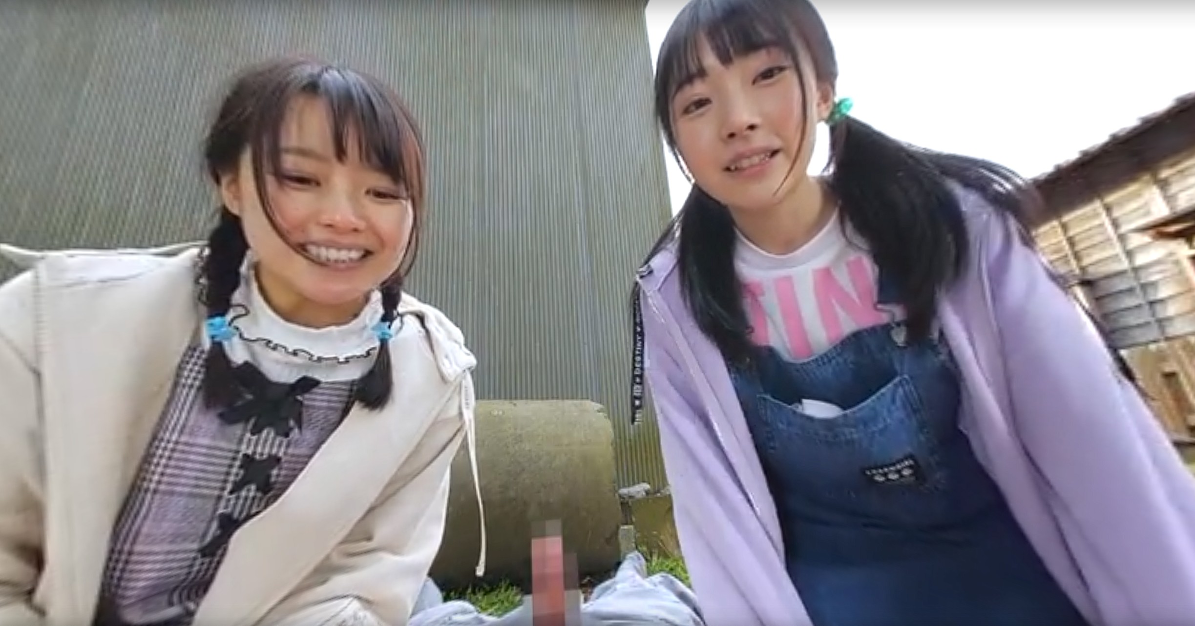 Chiharu Miyazawa, Rion Izumi, and Hikaru Minazuki engage in group sex outdoors in a 60 FPS VR video directed by the town council president.