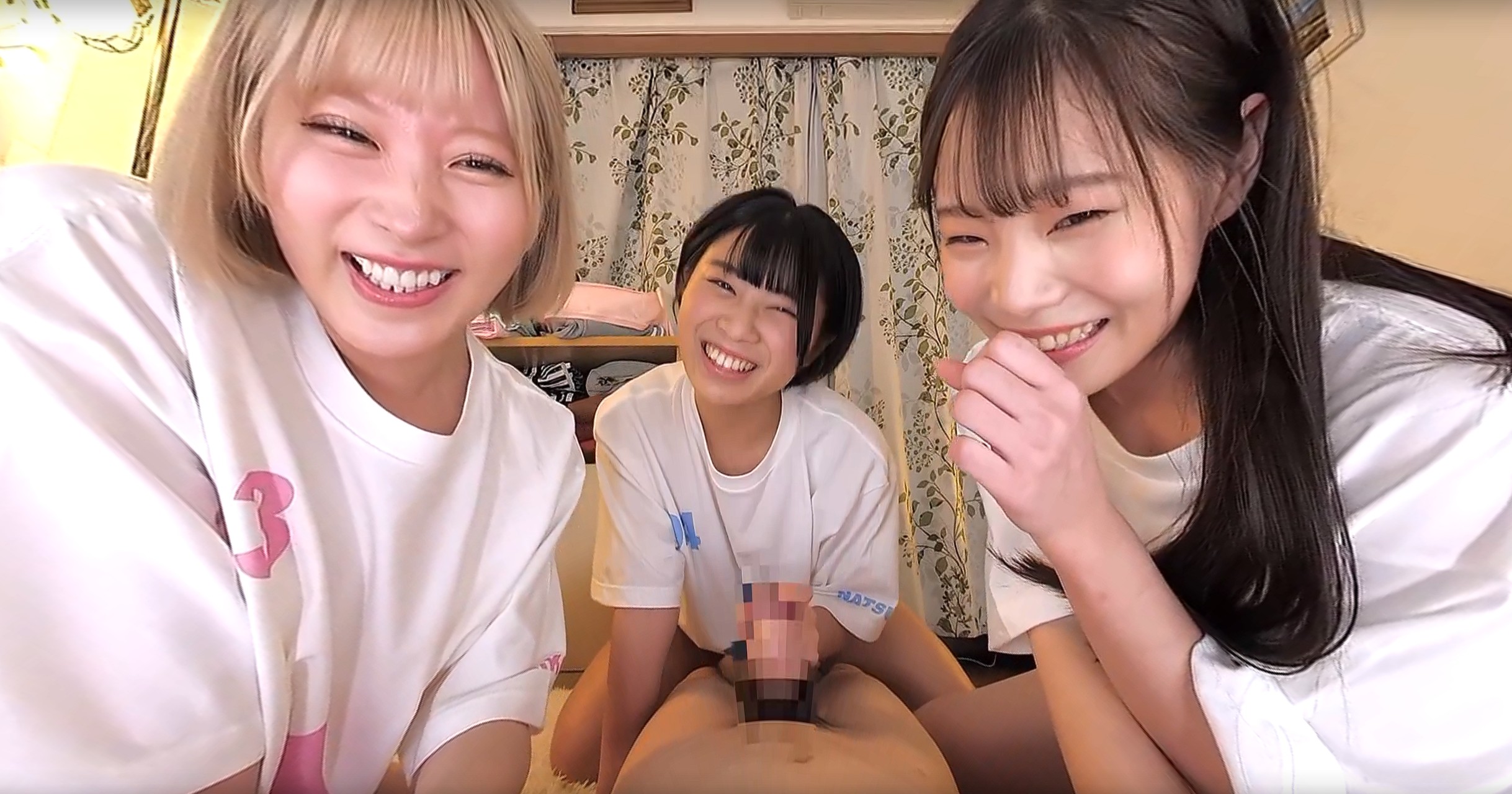 POV scene featuring a group sex and blowjob harem in a VR setting with 60 FPS premium production quality.