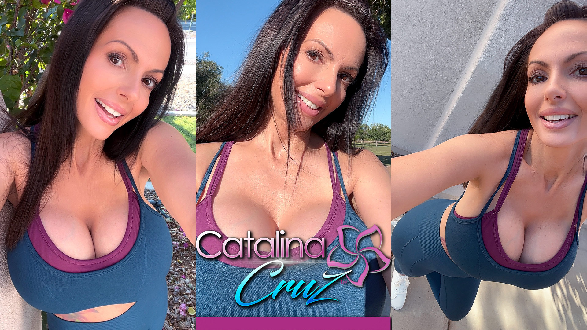Catalina Cruz stretches and teases in a solo VR scene with 4K resolution and POV perspective.