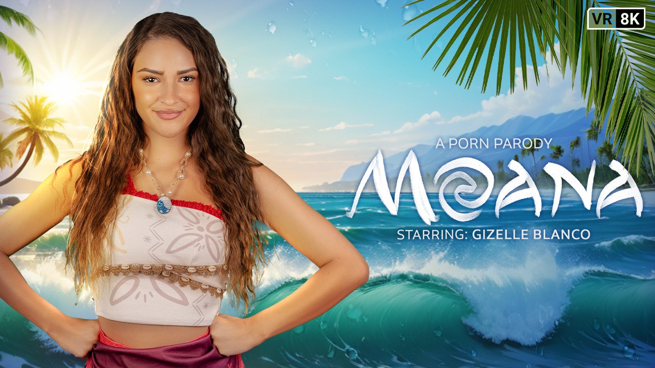 Gizelle Blanco in Moana cosplay performs a close-up titty fuck in this 60 FPS VR Conk production.