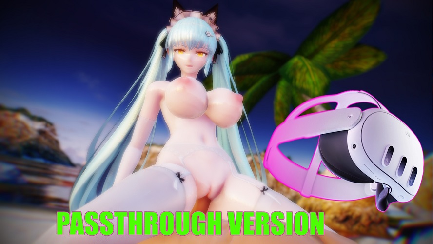 Privaty poses on a beach in this Lewd FRAGGY VR passthrough video featuring 4K resolution and POV angles.