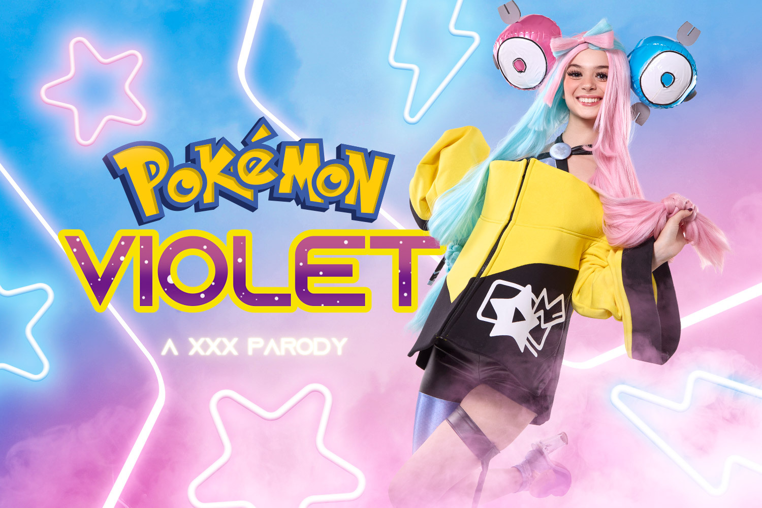 Molly Little in Pokemon Violet cosplay performs a POV blowjob in 60fps VR with Passthrough visuals.