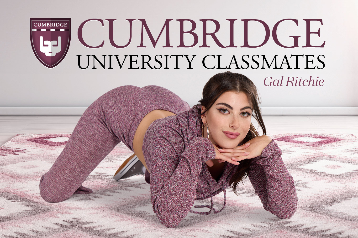 Gal Ritchie performs a POV blowjob in a university classroom setting for BadoinkVR Premium 4K 60 FPS