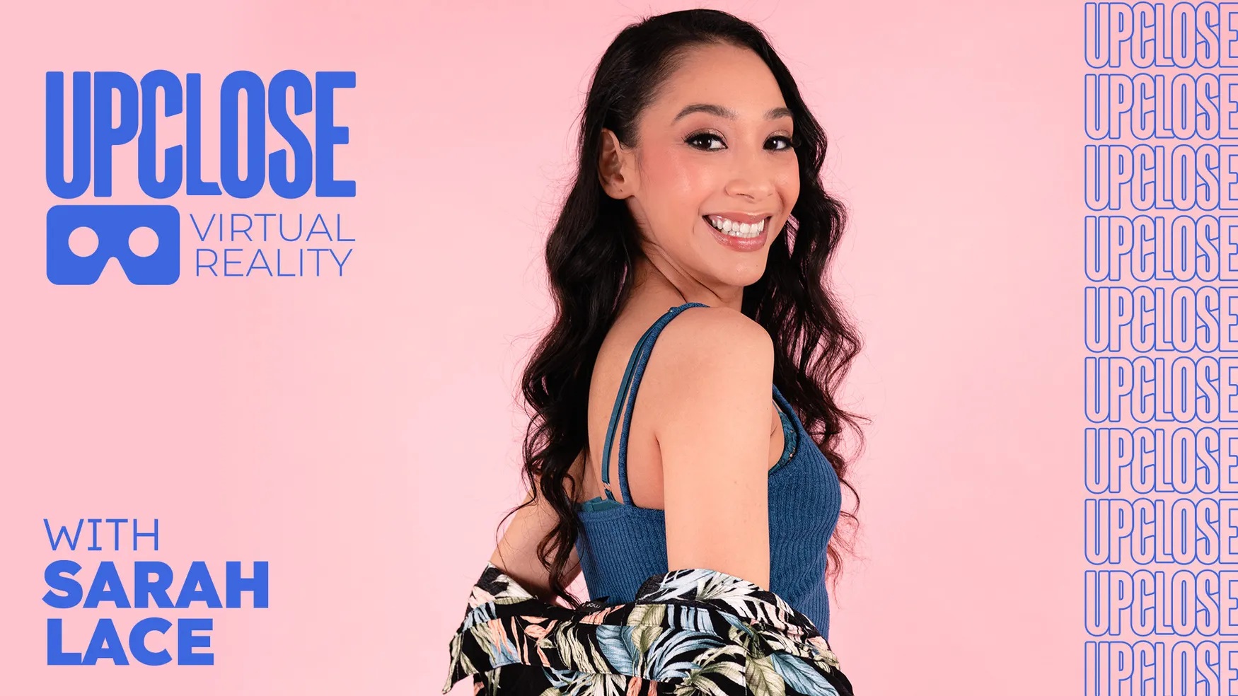 Sarah Lace performs a POV blowjob in 4K up close VR with 60 FPS interracial scenes