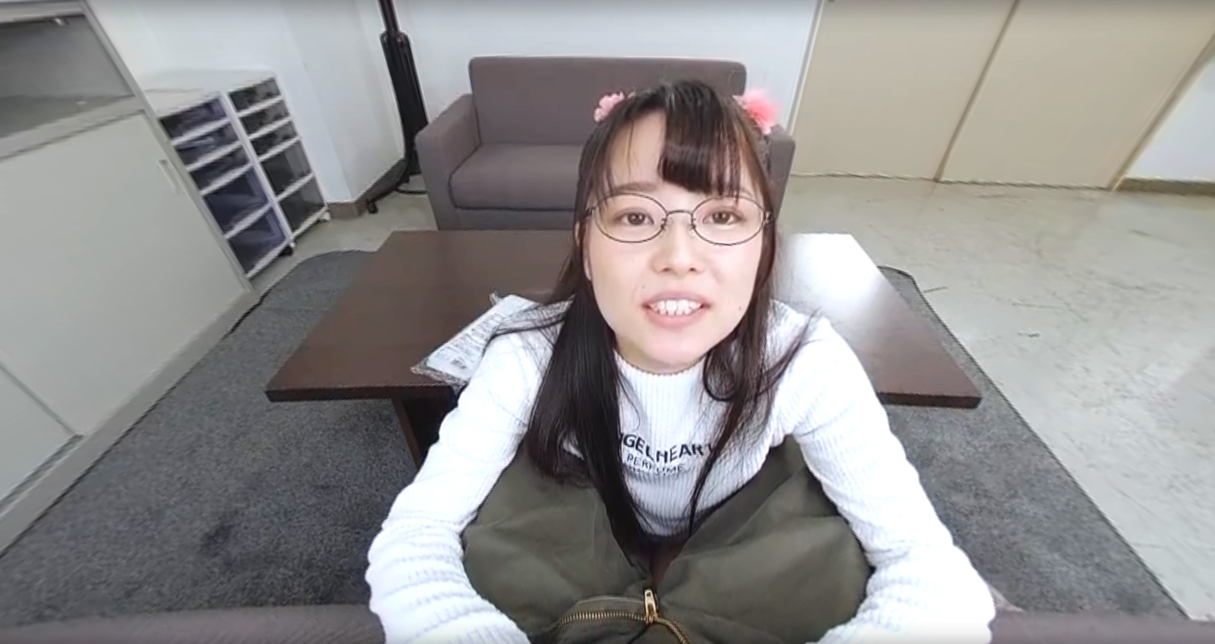 Chiharu Miyazawa receives a blowjob from Shion Natsume and Kurumi Suzuka in a 4K VR POV scene featuring 60 FPS Premium production.