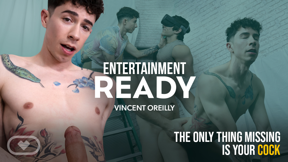 Vincent O'Reilly and Archie Paige perform anal and blowjob in a 4K gay VR scene with 60 FPS premium production quality.