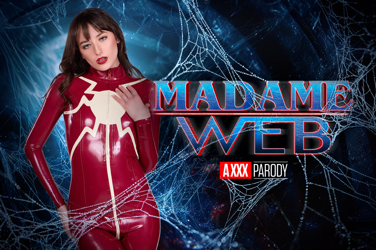 Lana Smalls in Madame Web cosplay performs a POV blowjob in 4K VR with 60 FPS passthrough.