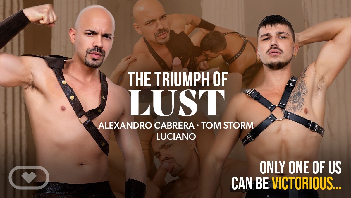 Luciano, Alexandro Cebrera, and Tom Storm perform anal and blowjobs in a VirtualRealGay VR POV scene filmed in 60 FPS.