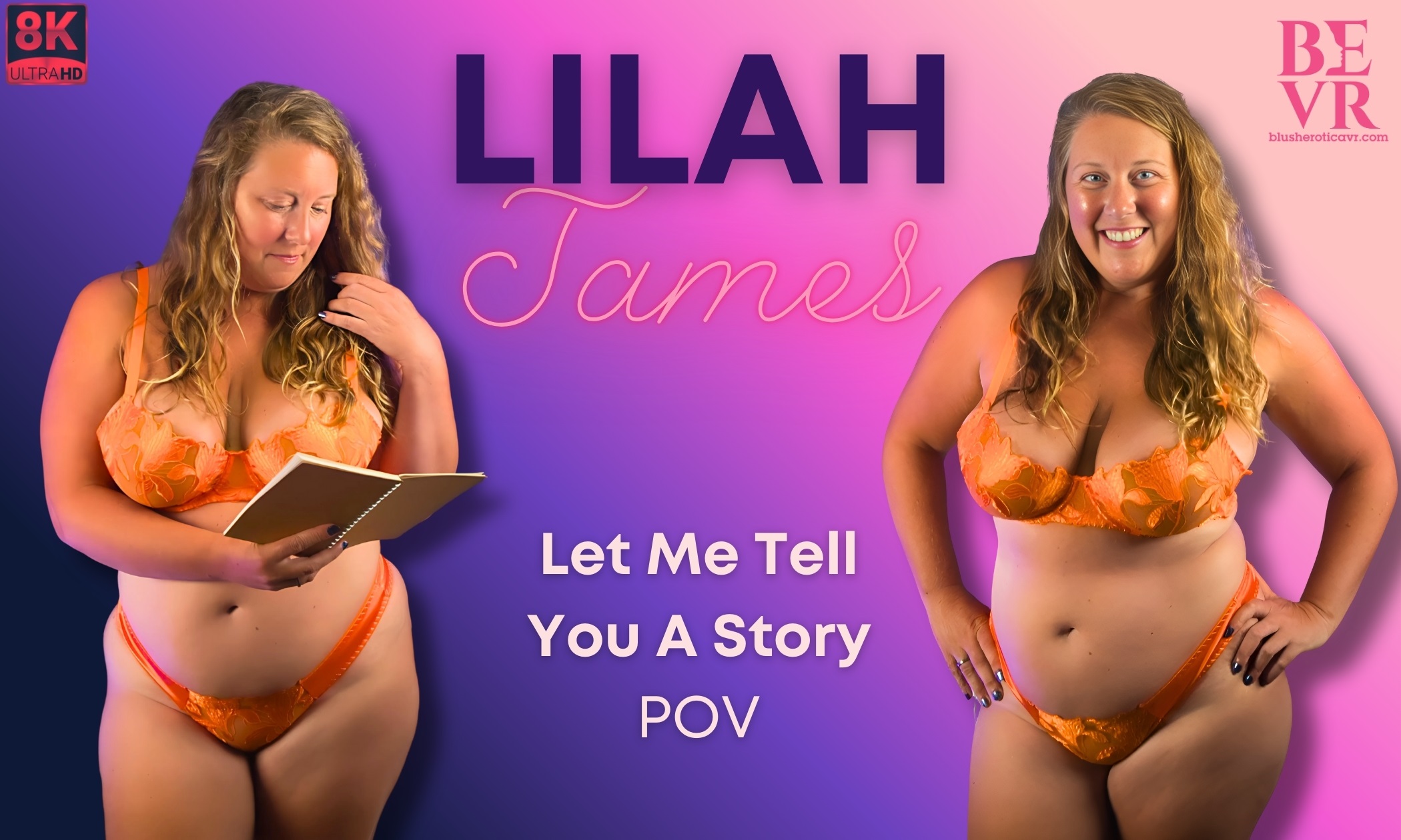 Lilah James performs a solo POV scene in 4K 60 FPS VR with large breasts for BlushErotica